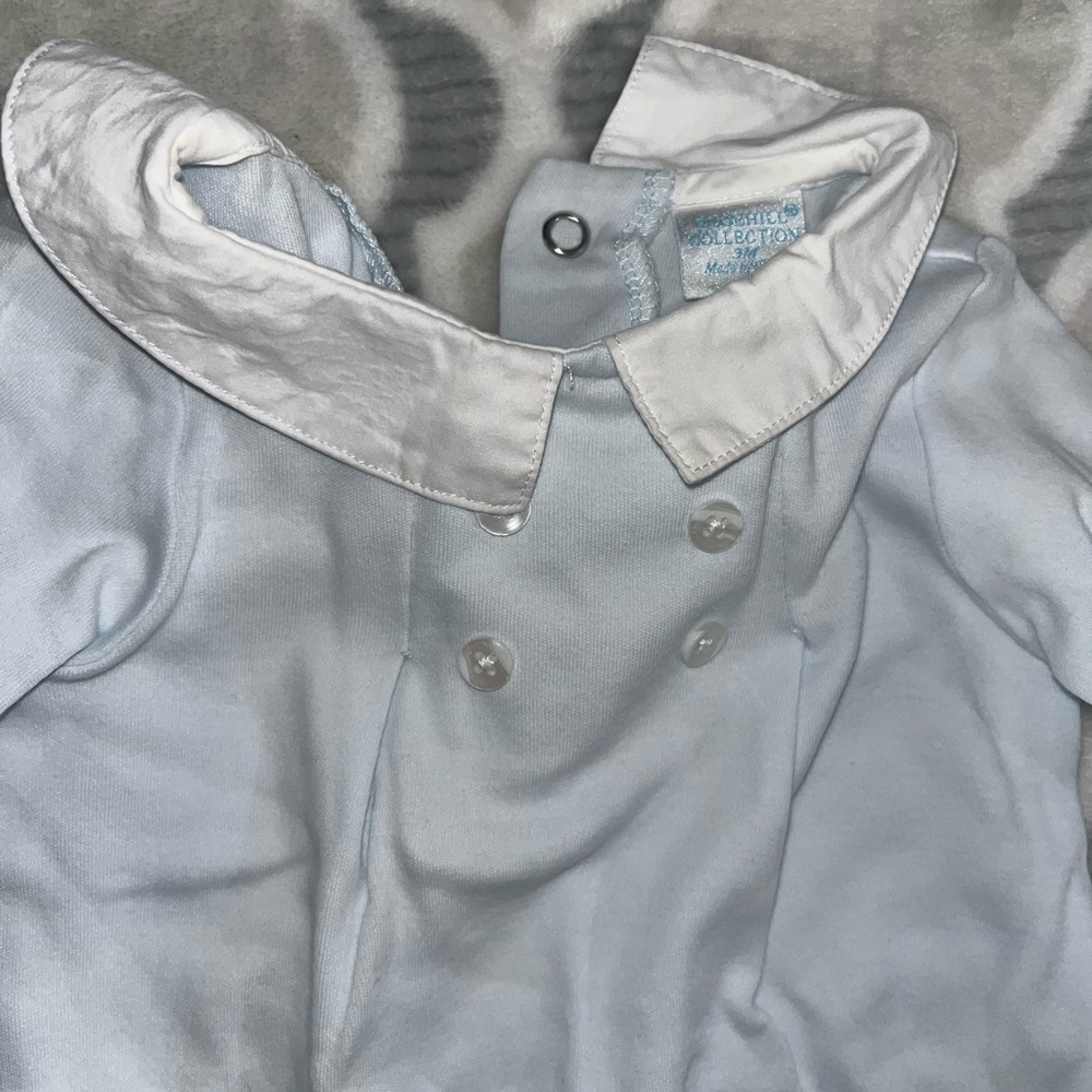 Brand new baby boy Peter Pan collar jumpsuit